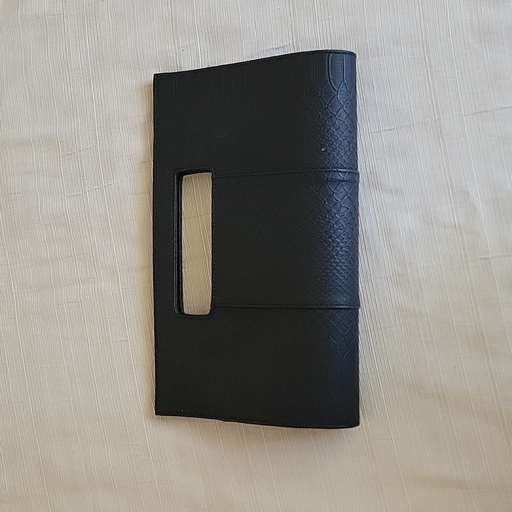 Charming Charlie Black Pleather Clutch